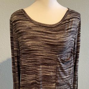 BCBG Max Black Brushed Tunic, Size Small